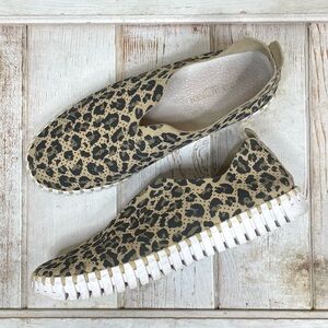 ILSE JACOBSEN Tulip 139 Leopard Print Slip On Flat